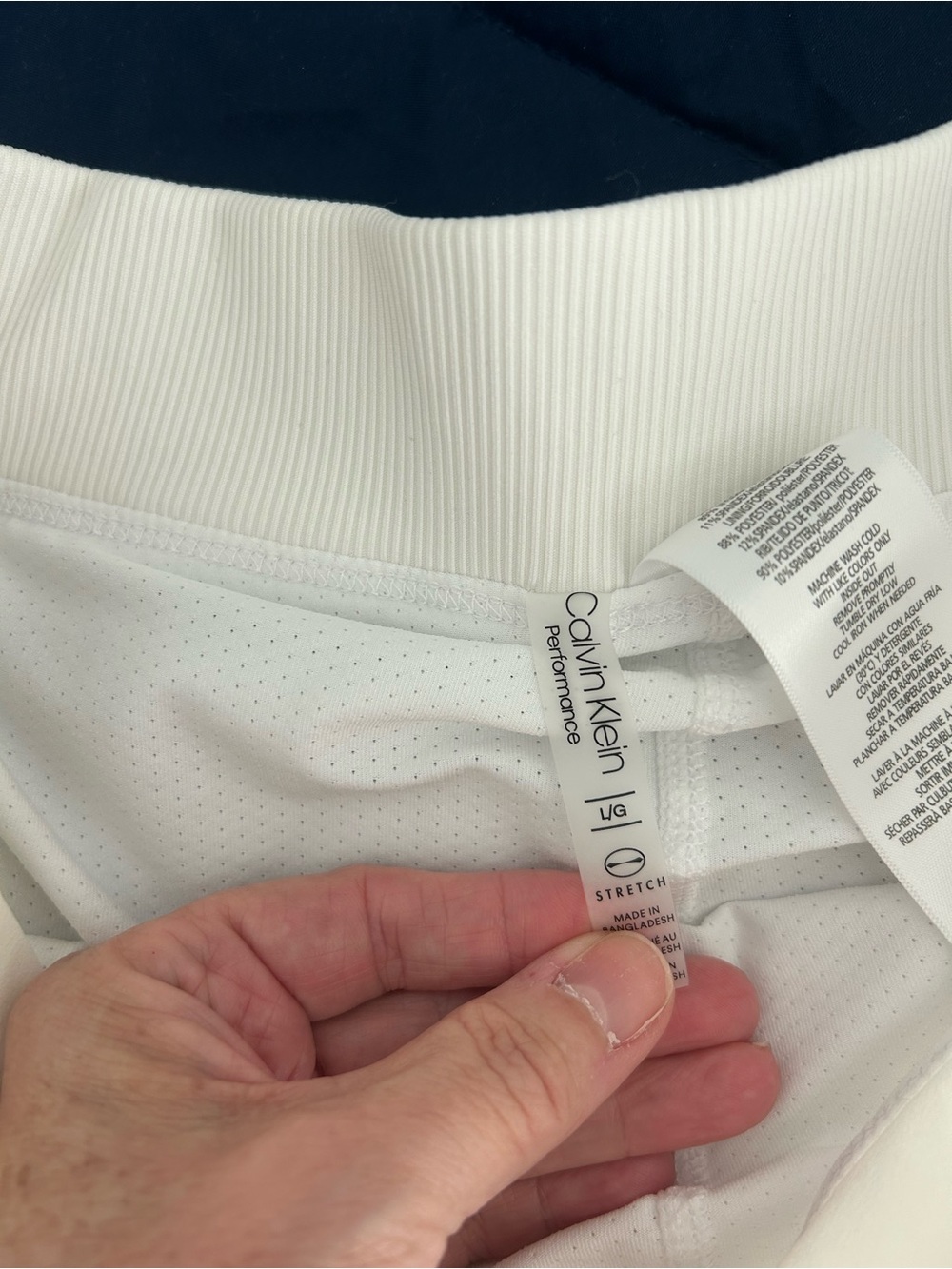 Calvin Klein White Athletic Skort with Built-In Shorts - Picture 4 of 4